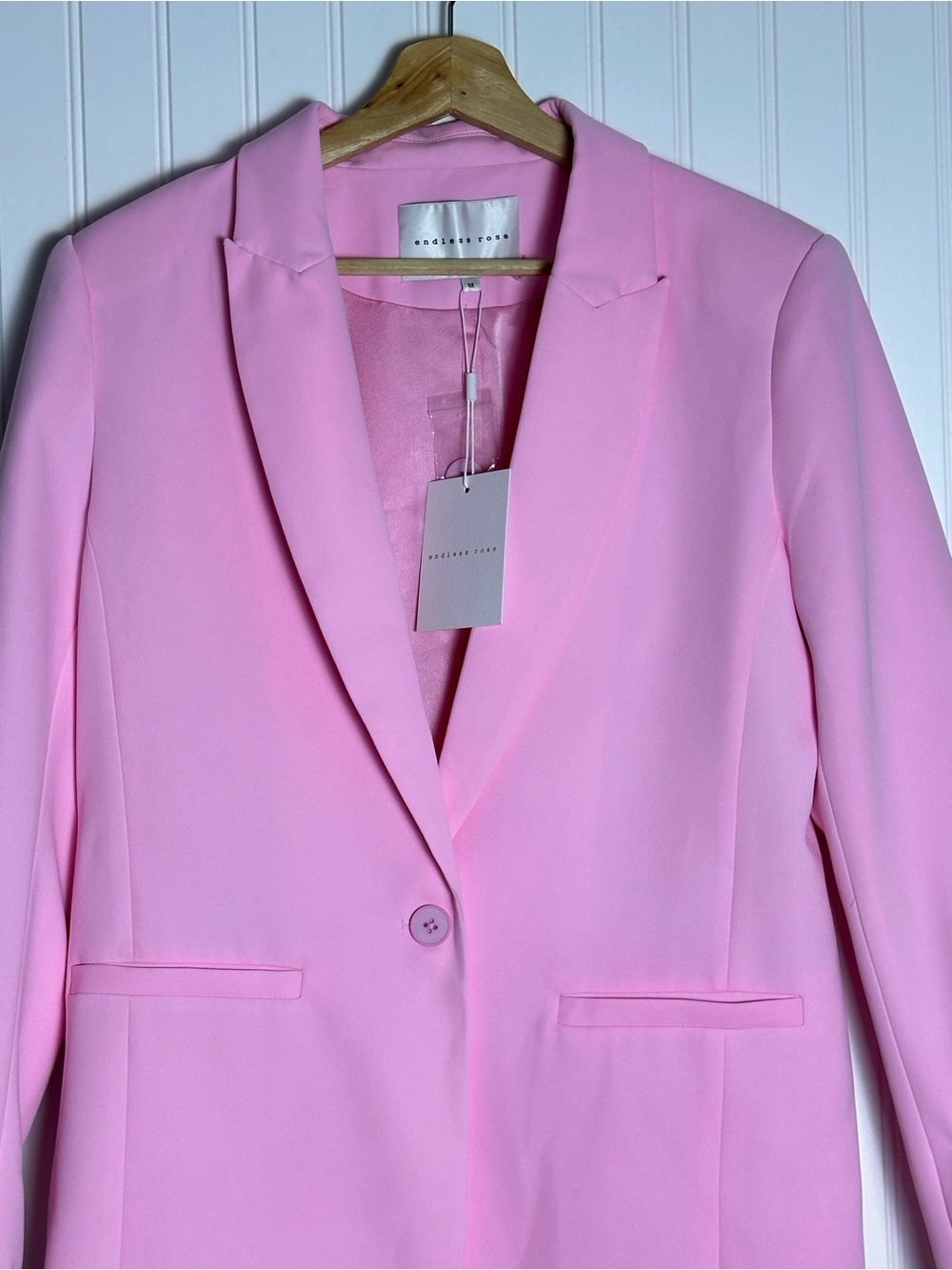Anthropologie Enless Rose SINGLE-BREASTED BLAZER MEDIUM NWT - Picture 8 of 15